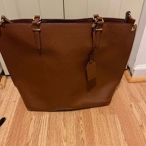Brown large tote bag